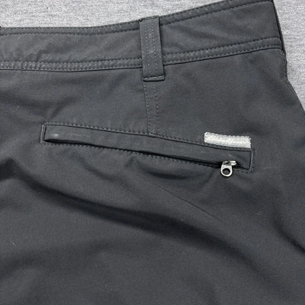Eddie Bauer Travex Cargo Pants Mens 36x34 Fleece Lined Black Tech Gorpcore